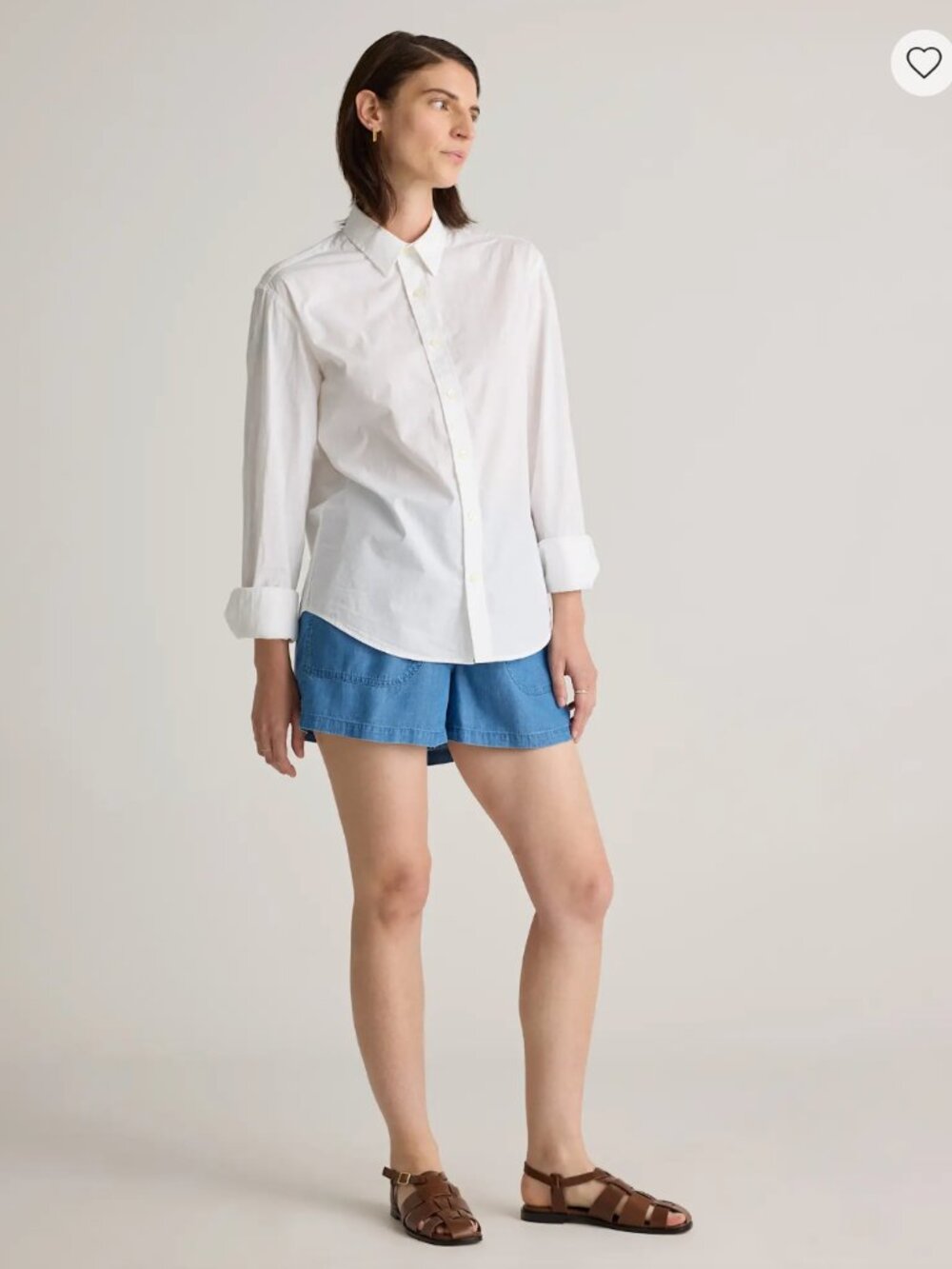 Quince Pull-On Tencel Chambray Shorts - Medium Indigo